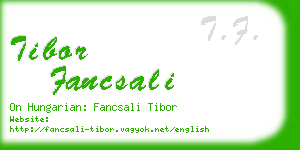 tibor fancsali business card